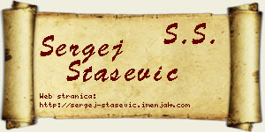 Sergej Stašević vizit kartica